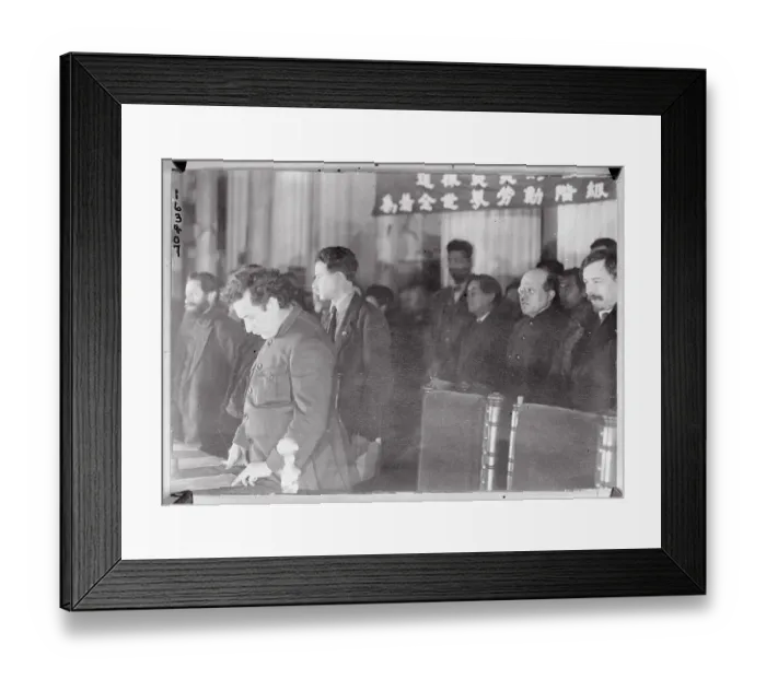 Framed Print : Zinoviff Addressing Mongolian Communists