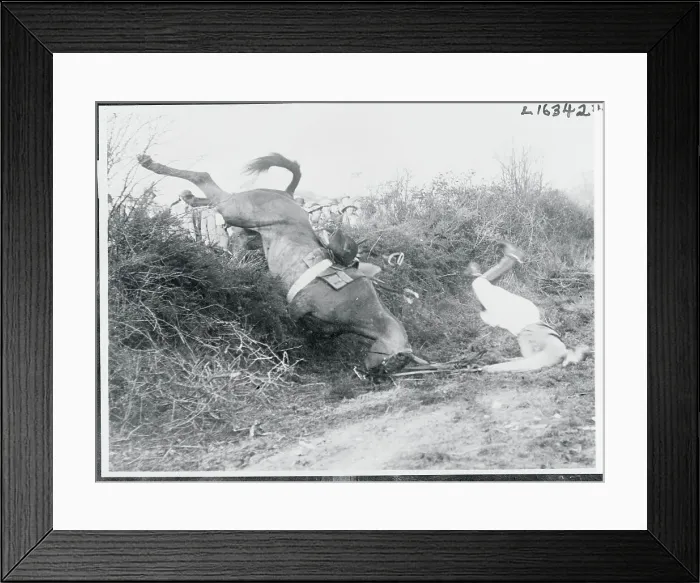 Framed Print : Steeplechase Spill Framed Print : Steeplechase Spill