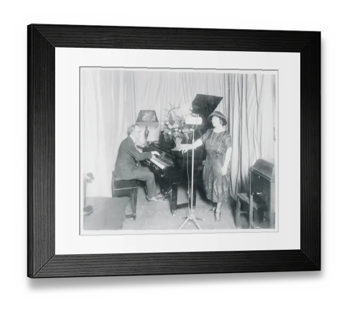 Framed Print : People Performing a Radio Broadcast Framed Print : People Performing a Radio Broadcast