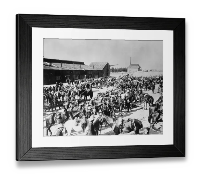 Framed Print : South African Government Troops in Mine District Framed Print : South African Government Troops in Mine District
