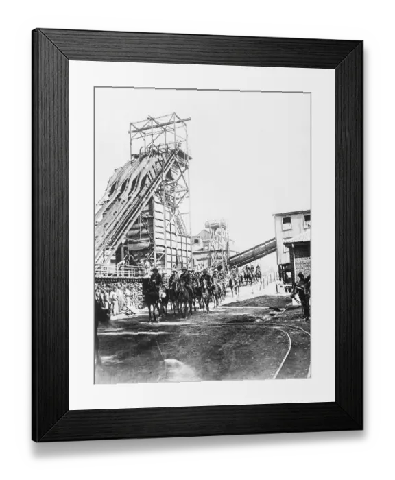 Framed Print : Troops Patrol Mine District South Africa Framed Print : Troops Patrol Mine District South Africa