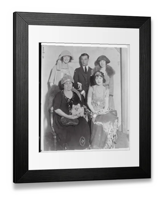Framed Print : Buster Keaton with Talmadge Women Framed Print : Buster Keaton with Talmadge Women