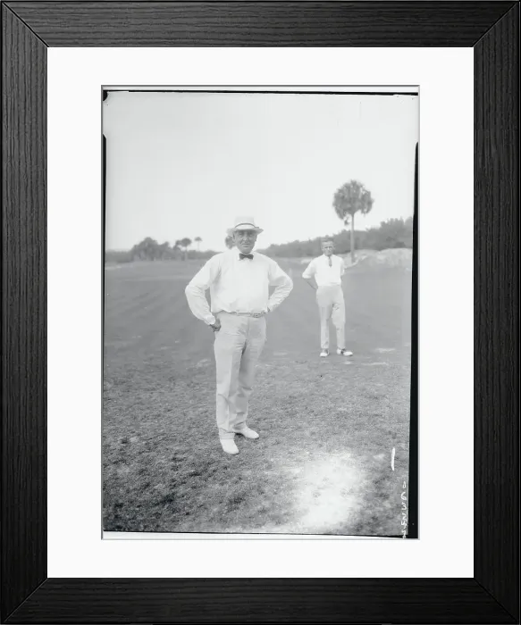 Framed Print : Warren Harding Posing on Golf Course Framed Print : Warren Harding Posing on Golf Course