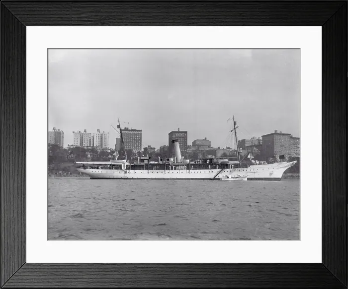 Framed Print : View of JP Morgan's Yacht Corsair Framed Print : View of JP Morgan's Yacht Corsair