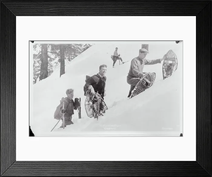 Framed Print : Mountain Climbers Traveling Uphill Framed Print : Mountain Climbers Traveling Uphill