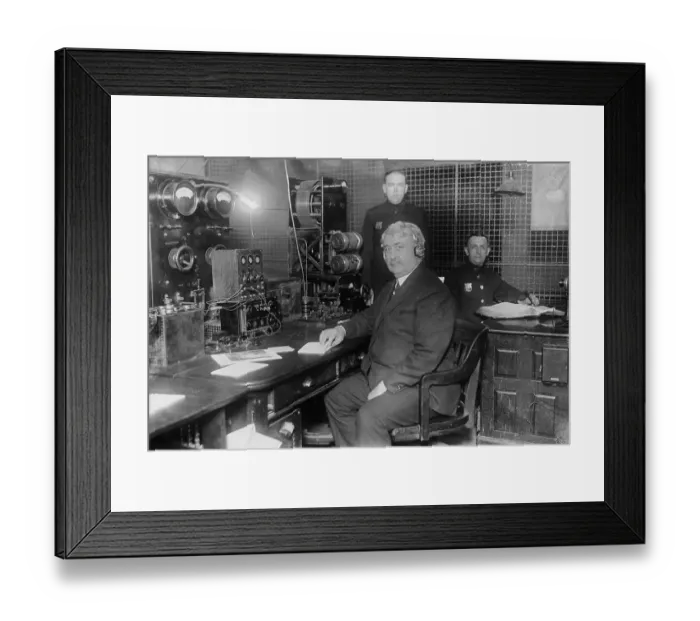 Framed Print : Police Commissioner Enright Posing in His Office Framed Print : Police Commissioner Enright Posing in His Office