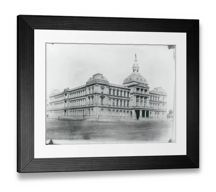Framed Print : Exterior View of Large Building Framed Print : Exterior View of Large Building
