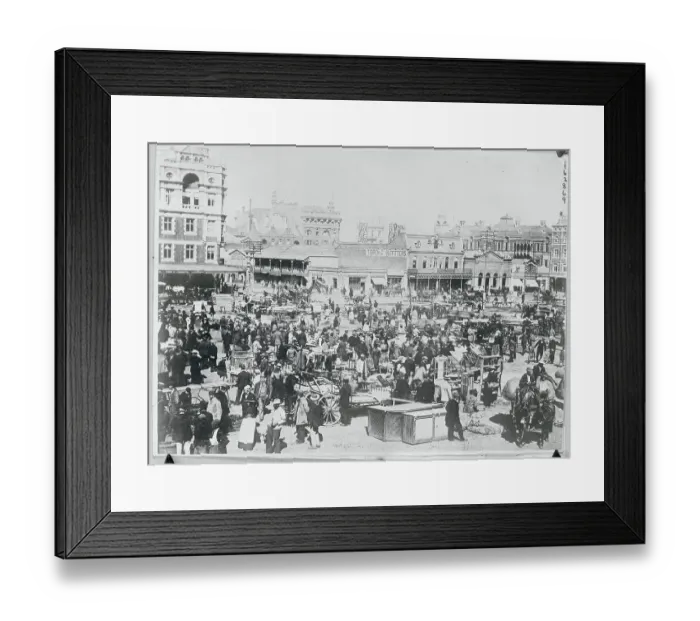 Framed Print : View of Crowded Square Framed Print : View of Crowded Square