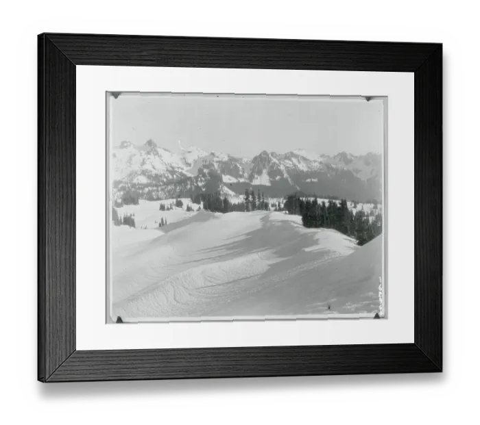 Framed Print : View of Snow Covered Mountain Site Framed Print : View of Snow Covered Mountain Site