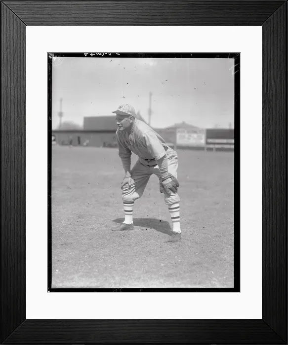 Framed Print : Baseball Player in Action Stance Framed Print : Baseball Player in Action Stance