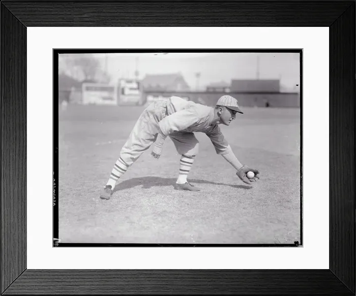 Framed Print : Frank Frisch Catching Baseball on the Ground Framed Print : Frank Frisch Catching Baseball on the Ground