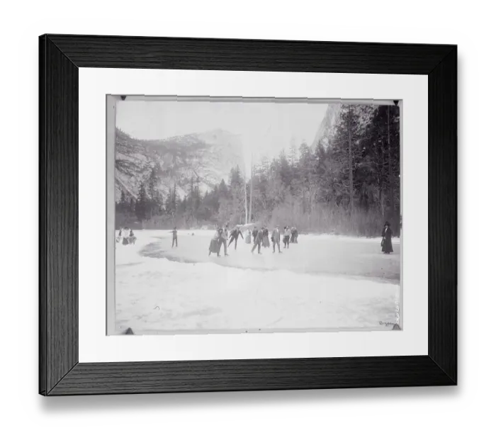 Framed Print : Skating on Mirror Lake Framed Print : Skating on Mirror Lake
