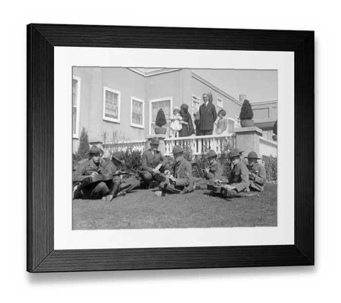 Framed Print : Boy Scouts Serenading McAdoo Family Framed Print : Boy Scouts Serenading McAdoo Family