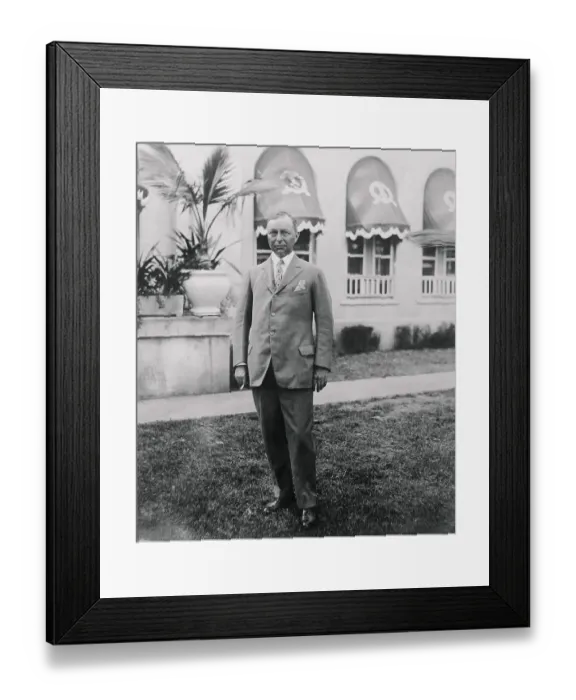 Framed Print : Manufacturing Tycoon J. T. Dorrance Posing Outdoors Framed Print : Manufacturing Tycoon J. T. Dorrance Posing Outdoors