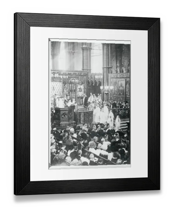 Framed Print : View of Crowded Church for Royal Wedding Framed Print : View of Crowded Church for Royal Wedding