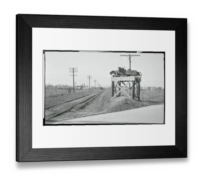Framed Print : Sign Warning Motorists at Train Crossing Framed Print : Sign Warning Motorists at Train Crossing