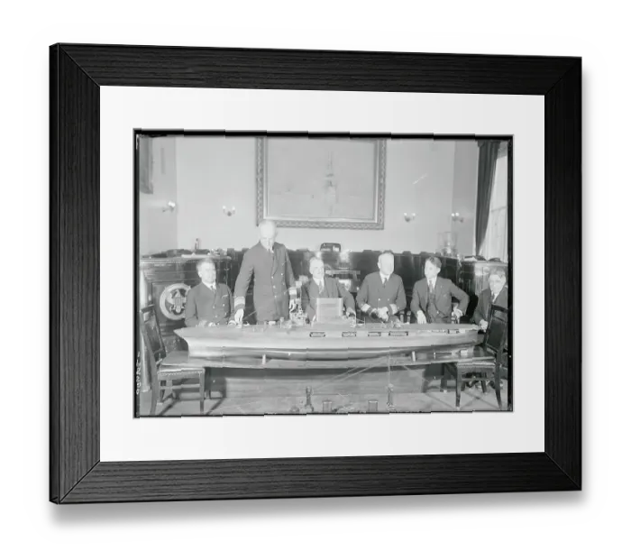 Framed Print : Naval Board Members at Drawing Board Framed Print : Naval Board Members at Drawing Board