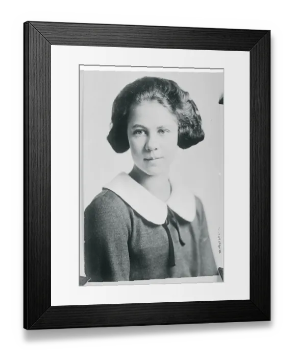 Framed Print : Portrait of Girl Postmaster