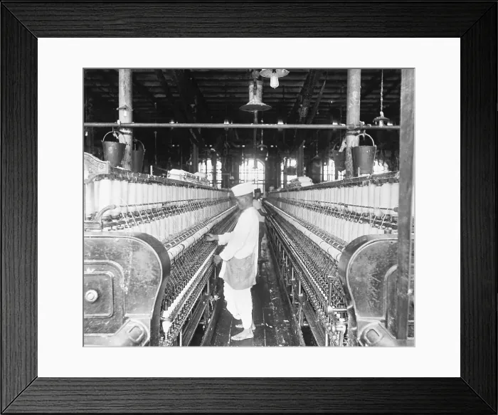 Framed Print : View of Workers in Weaving Factory Framed Print : View of Workers in Weaving Factory
