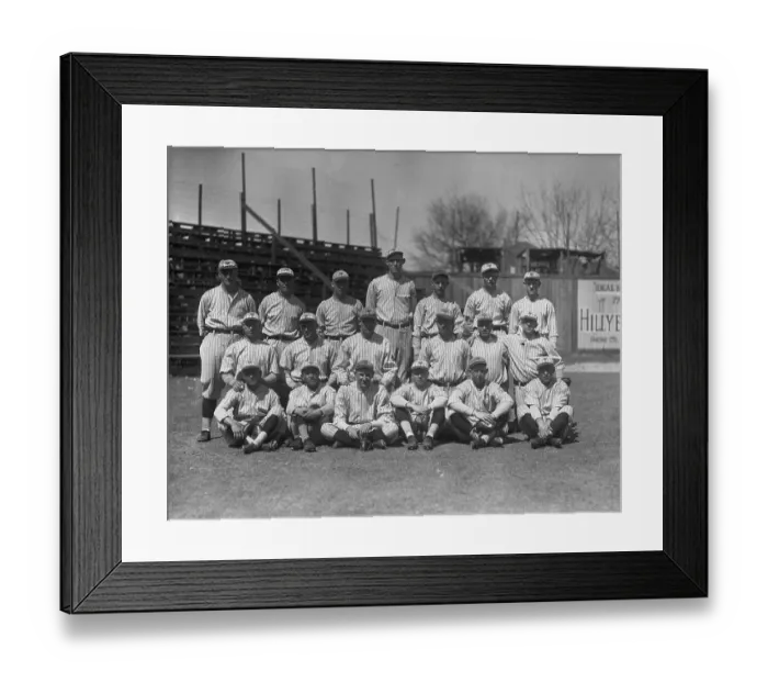Framed Print : Group of Rookie Baseball Players
