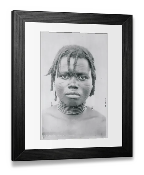 Framed Print : Kukuruku Female in Braided Style and Necklace Framed Print : Kukuruku Female in Braided Style and Necklace