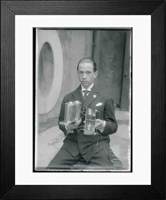 Framed Print : Dr Pedroso Holding Blood Transfusion Apparatus Framed Print : Dr Pedroso Holding Blood Transfusion Apparatus