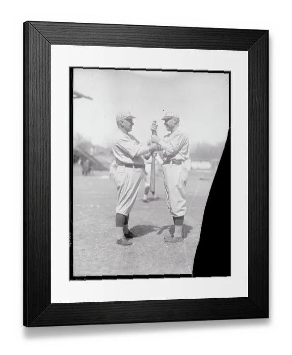 Framed Print : McGraw and Hugh Jennings Holding Bat Framed Print : McGraw and Hugh Jennings Holding Bat