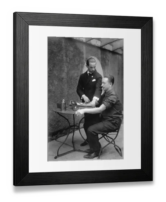 Framed Print : Dr Pedroso Demonstrating Apparatus Framed Print : Dr Pedroso Demonstrating Apparatus