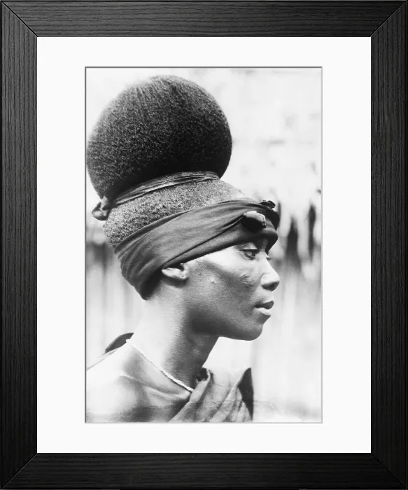 Framed Print : Nigerian Woman Wearing Native Hairstyle Framed Print : Nigerian Woman Wearing Native Hairstyle