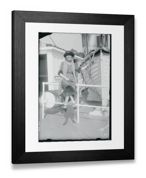 Framed Print : Evelyn Gosnell on Boat Framed Print : Evelyn Gosnell on Boat