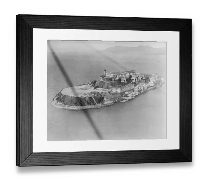 Framed Print : Aerial View of Alcatraz Island Framed Print : Aerial View of Alcatraz Island