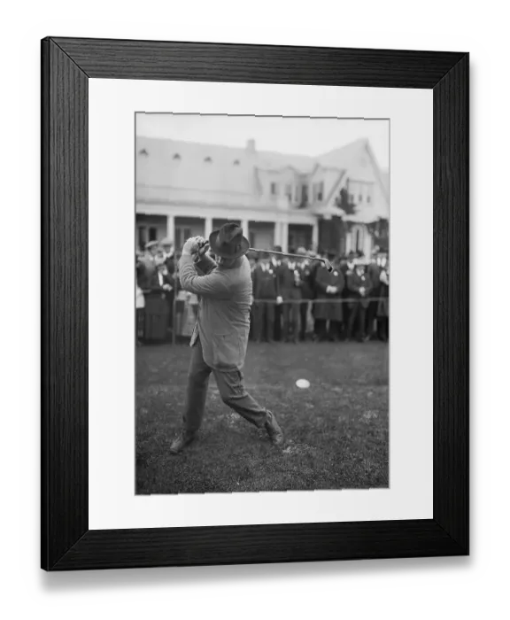 Framed Print : Ted Ray Taking a Swing Framed Print : Ted Ray Taking a Swing