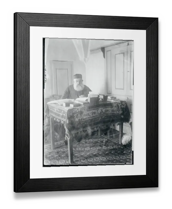 Framed Print : Armenian Priest Elisee Tourian at Reading Book Framed Print : Armenian Priest Elisee Tourian at Reading Book