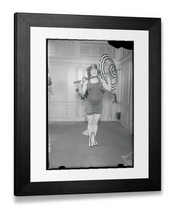 Framed Print : Ida Schnall Modeling a Bathing Suit Framed Print : Ida Schnall Modeling a Bathing Suit