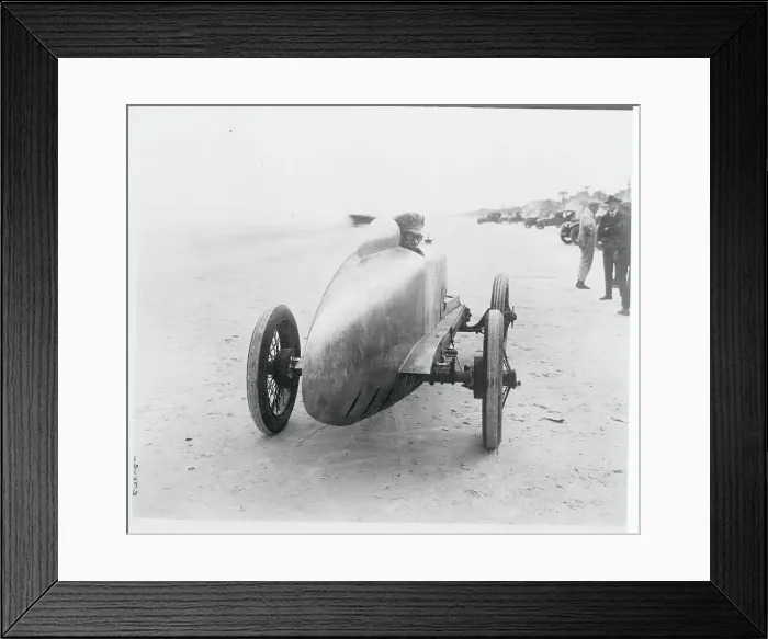 Framed Print : Sig Haugdahl Sitting in His Racing Car Framed Print : Sig Haugdahl Sitting in His Racing Car