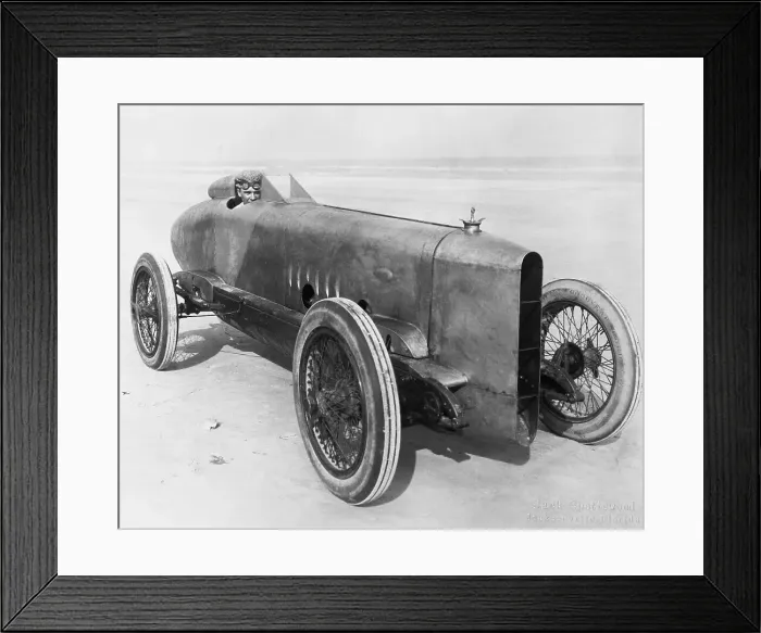 Framed Print : Sig Haugdahl Sitting in His Racing Car Framed Print : Sig Haugdahl Sitting in His Racing Car