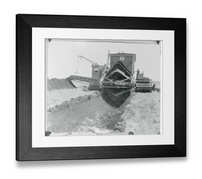 Framed Print : Ditch Digging Machine Framed Print : Ditch Digging Machine