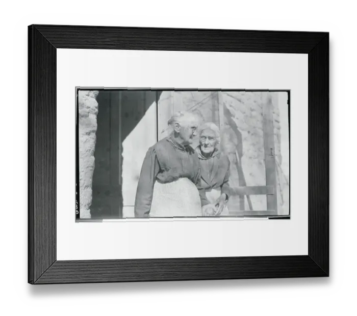 Framed Print : Portrait of Oldest Twins Framed Print : Portrait of Oldest Twins