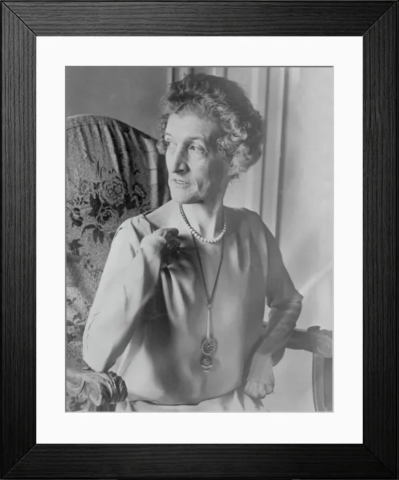 Framed Print : Margot Asquith in Chair Framed Print : Margot Asquith in Chair