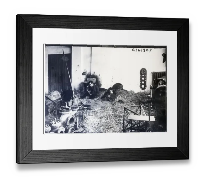 Framed Print : Homeless Strikers in Abandoned Factory Framed Print : Homeless Strikers in Abandoned Factory