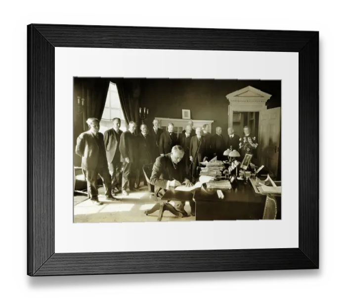 Framed Print : President Harding Signing Clapper-Volstead Act Framed Print : President Harding Signing Clapper-Volstead Act