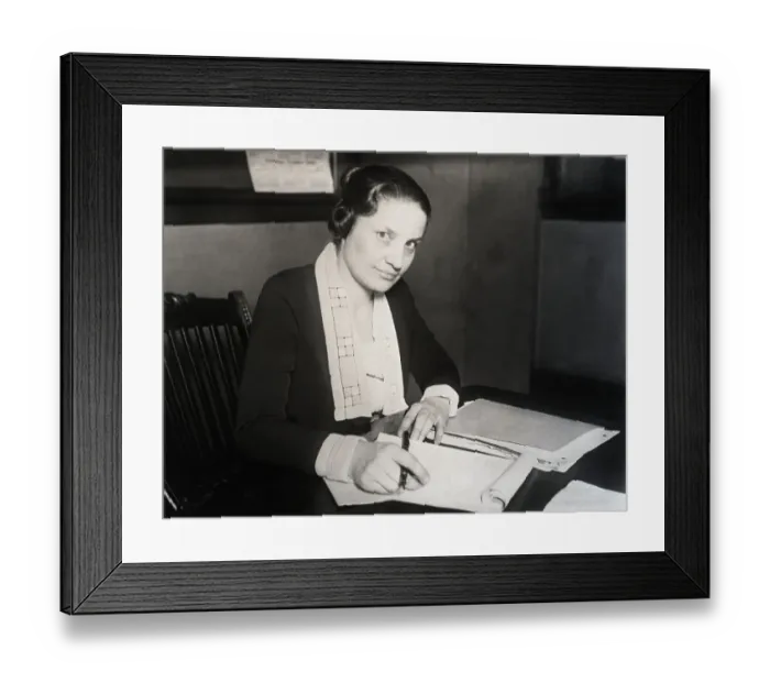Framed Print : Mabel Walker Willibrandt at Her Desk Framed Print : Mabel Walker Willibrandt at Her Desk