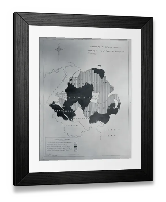 Framed Print : Map of Ireland Framed Print : Map of Ireland