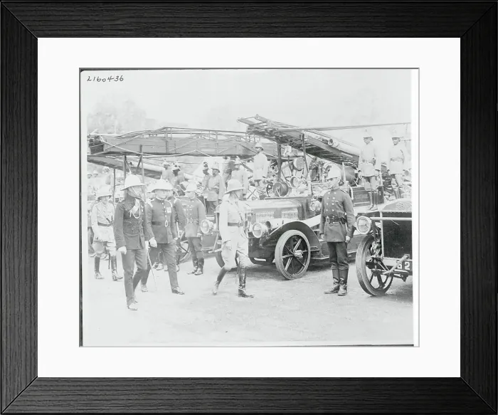 Framed Print : Prince of Wales with Calcutta Fire Brigade Framed Print : Prince of Wales with Calcutta Fire Brigade