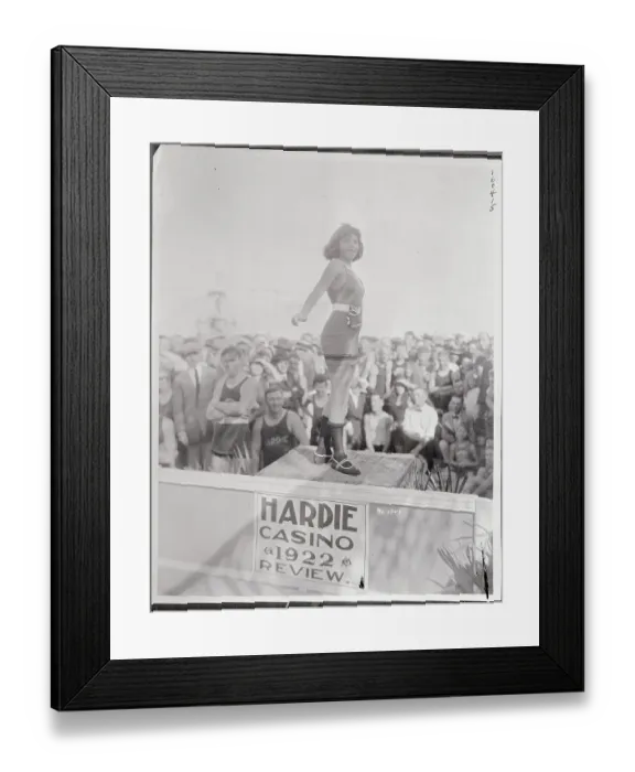 Framed Print : Woman Competing in a Bathing Review Framed Print : Woman Competing in a Bathing Review