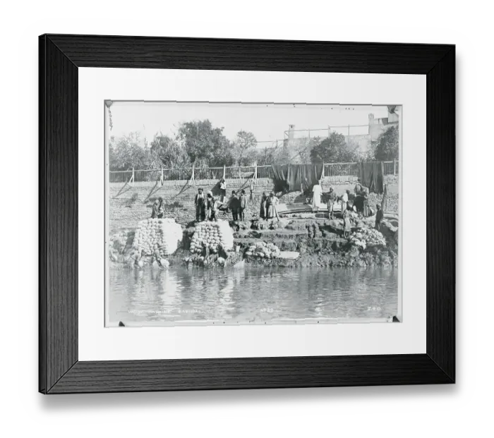 Framed Print : Washing Wool on Baghdad Framed Print : Washing Wool on Baghdad