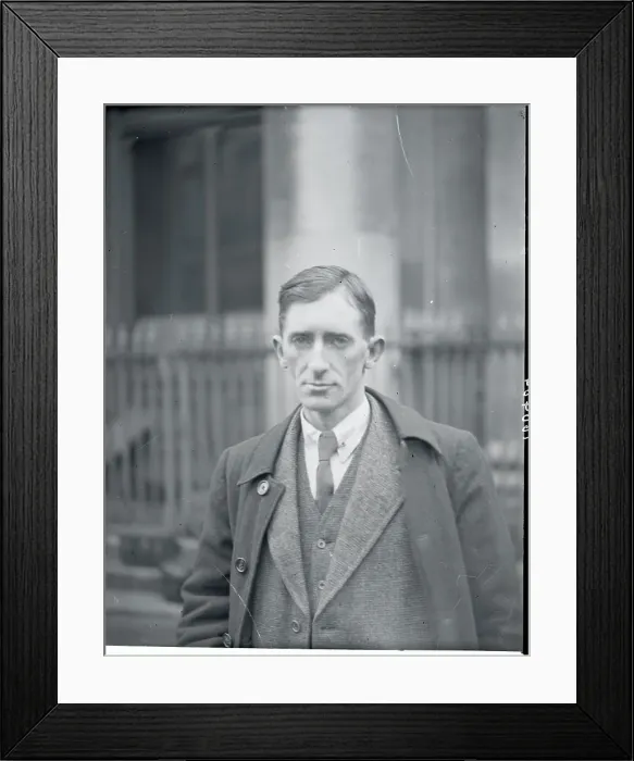 Framed Print : Public Official Richard Mulcahy Posing in Overcoat Framed Print : Public Official Richard Mulcahy Posing in Overcoat