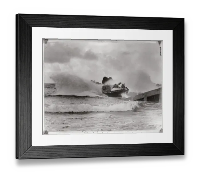 Framed Print : The Lizard Lifeboat Launching on Rough Seas Framed Print : The Lizard Lifeboat Launching on Rough Seas