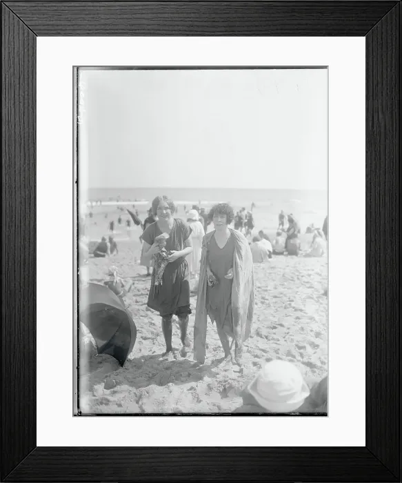 Framed Print : Two Women on the Beach Framed Print : Two Women on the Beach