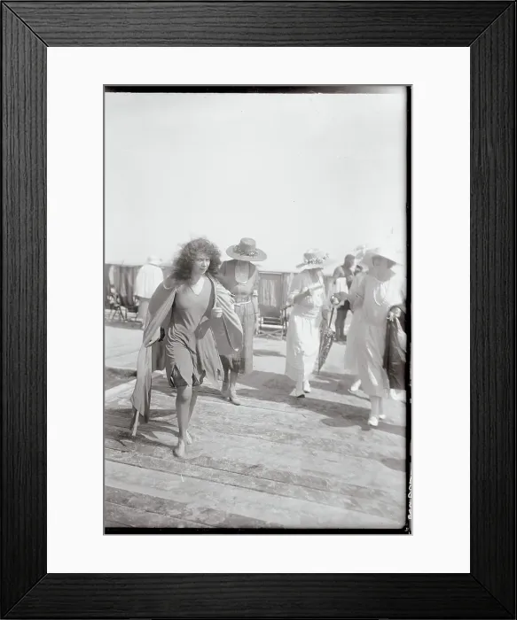Framed Print : Woman Wearing a Bathing Suit Framed Print : Woman Wearing a Bathing Suit